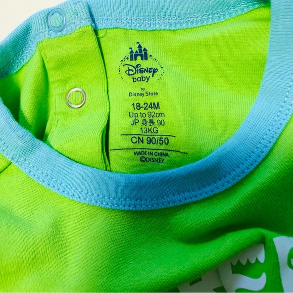👀4/$25 Disney Baby 18-24 Month Scream Machine Long Sleeve Onesie Monster Inc 🆕 - Picture 3 of 5